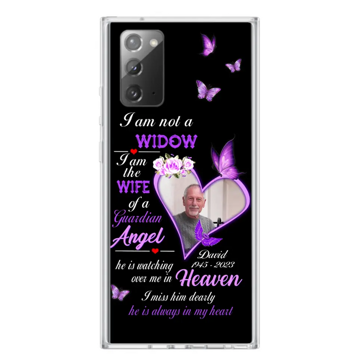 Custom Personalized Memorial Phone Case - Memorial Gift Idea For Family - Case For iPhone/Samsung - I Am Not A Widow