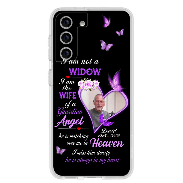 Custom Personalized Memorial Phone Case - Memorial Gift Idea For Family - Case For iPhone/Samsung - I Am Not A Widow