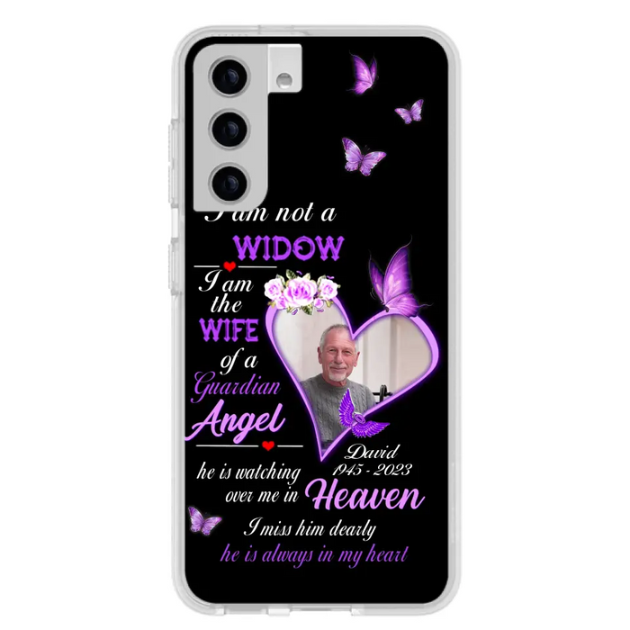 Custom Personalized Memorial Phone Case - Memorial Gift Idea For Family - Case For iPhone/Samsung - I Am Not A Widow