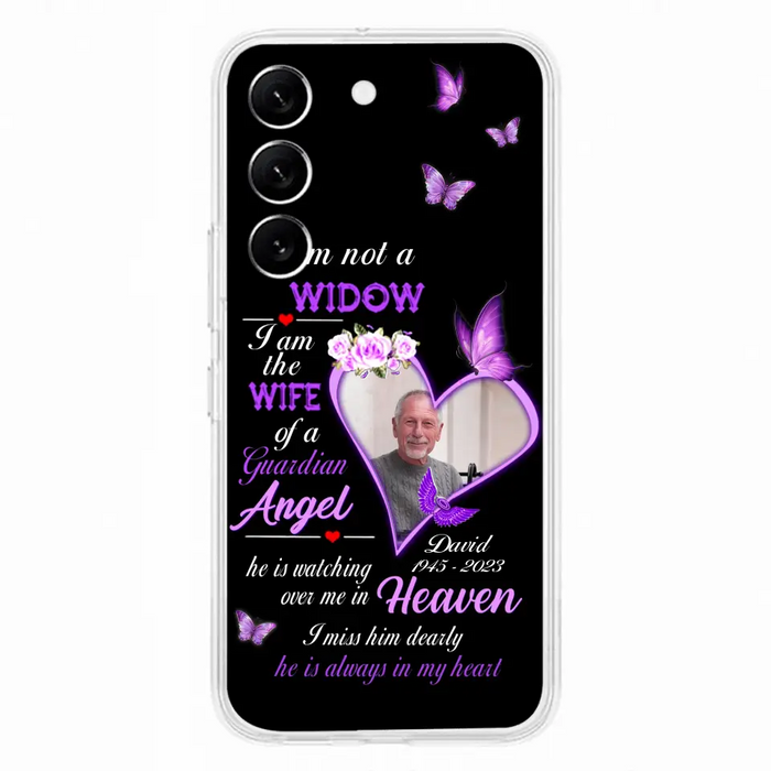 Custom Personalized Memorial Phone Case - Memorial Gift Idea For Family - Case For iPhone/Samsung - I Am Not A Widow