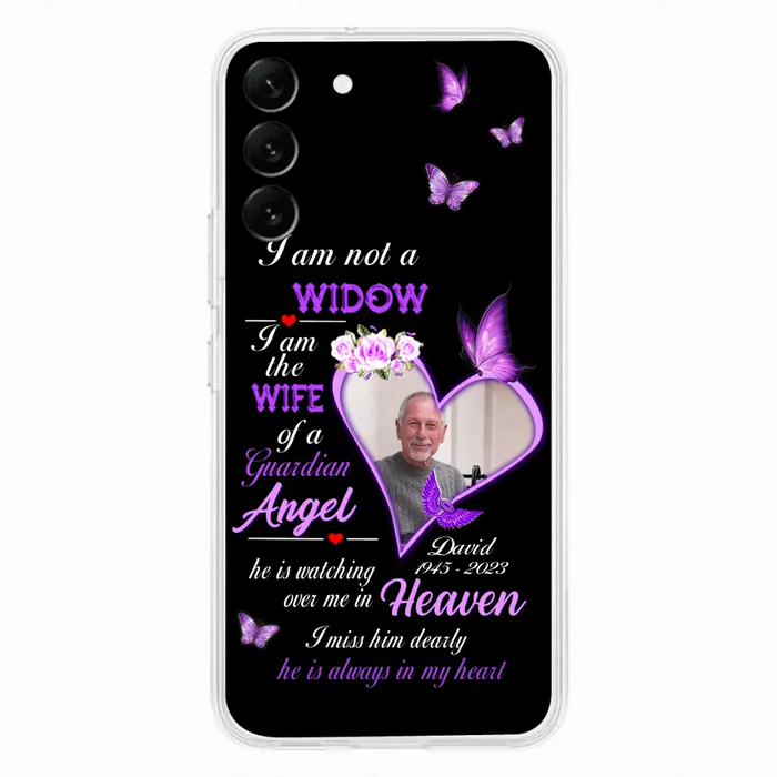 Custom Personalized Memorial Phone Case - Memorial Gift Idea For Family - Case For iPhone/Samsung - I Am Not A Widow