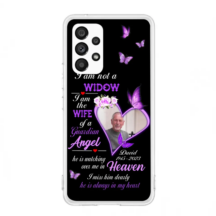 Custom Personalized Memorial Phone Case - Memorial Gift Idea For Family - Case For iPhone/Samsung - I Am Not A Widow