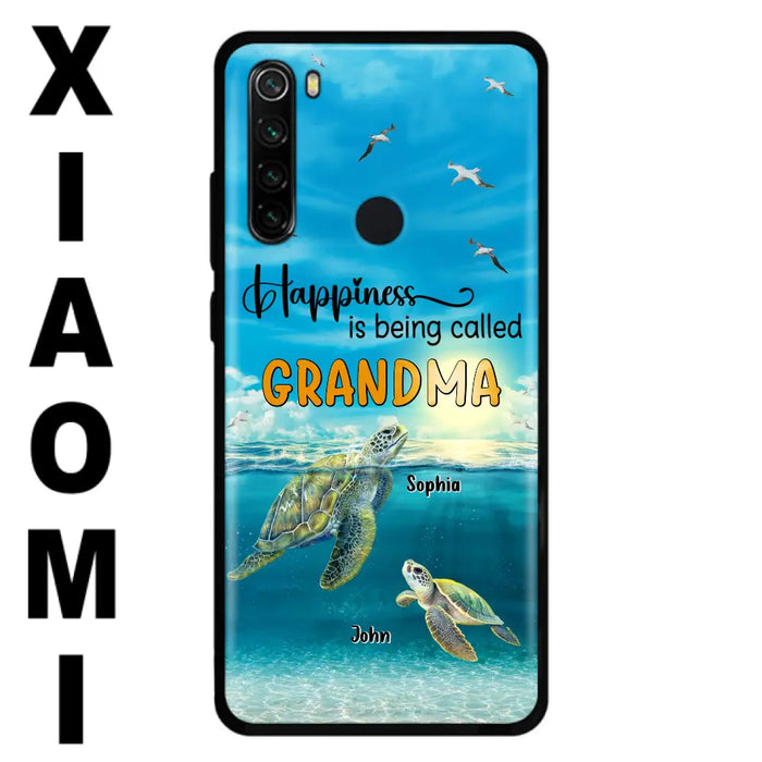 Custom Personalized Grandma Mom Turtle Phone Case - Gift Idea For Grandma - Up to 10 Kids - Happiness Is Being Called Grandma - Case For Oppo/Xiaomi/Huawei