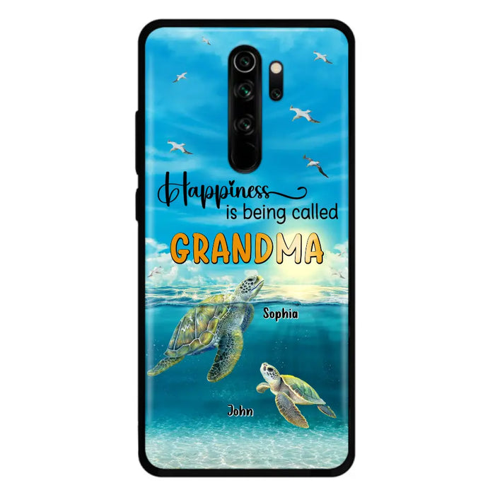 Custom Personalized Grandma Mom Turtle Phone Case - Gift Idea For Grandma - Up to 10 Kids - Happiness Is Being Called Grandma - Case For Oppo/Xiaomi/Huawei