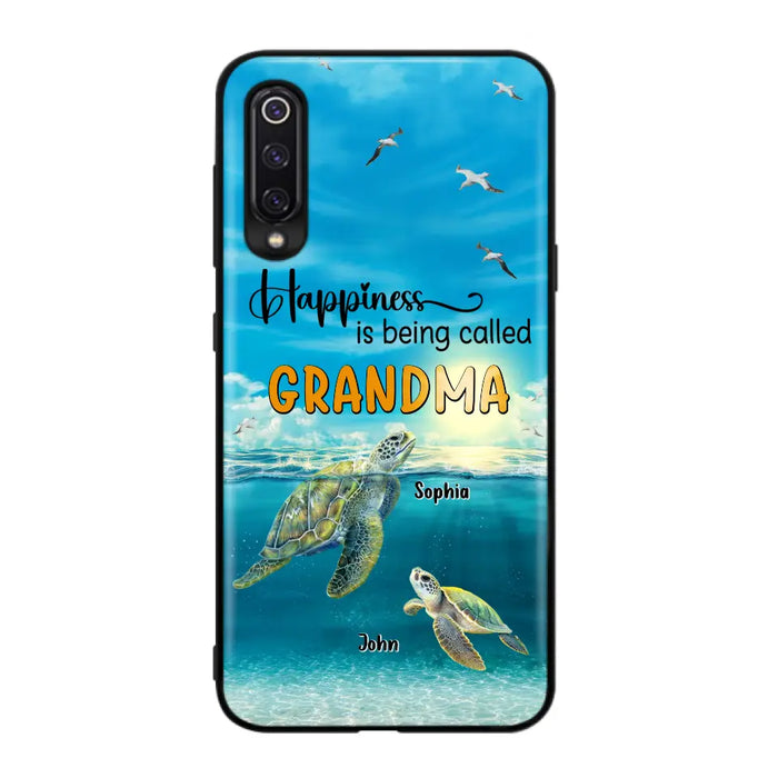 Custom Personalized Grandma Mom Turtle Phone Case - Gift Idea For Grandma - Up to 10 Kids - Happiness Is Being Called Grandma - Case For Oppo/Xiaomi/Huawei