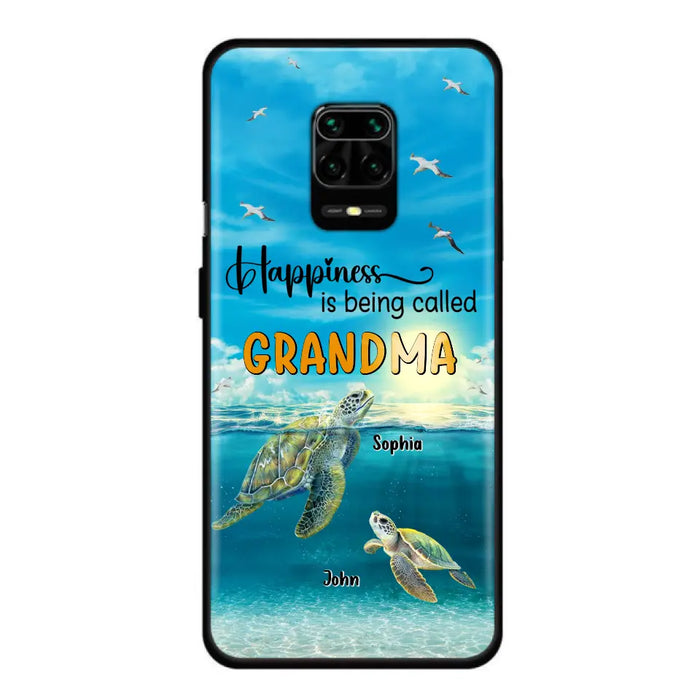 Custom Personalized Grandma Mom Turtle Phone Case - Gift Idea For Grandma - Up to 10 Kids - Happiness Is Being Called Grandma - Case For Oppo/Xiaomi/Huawei