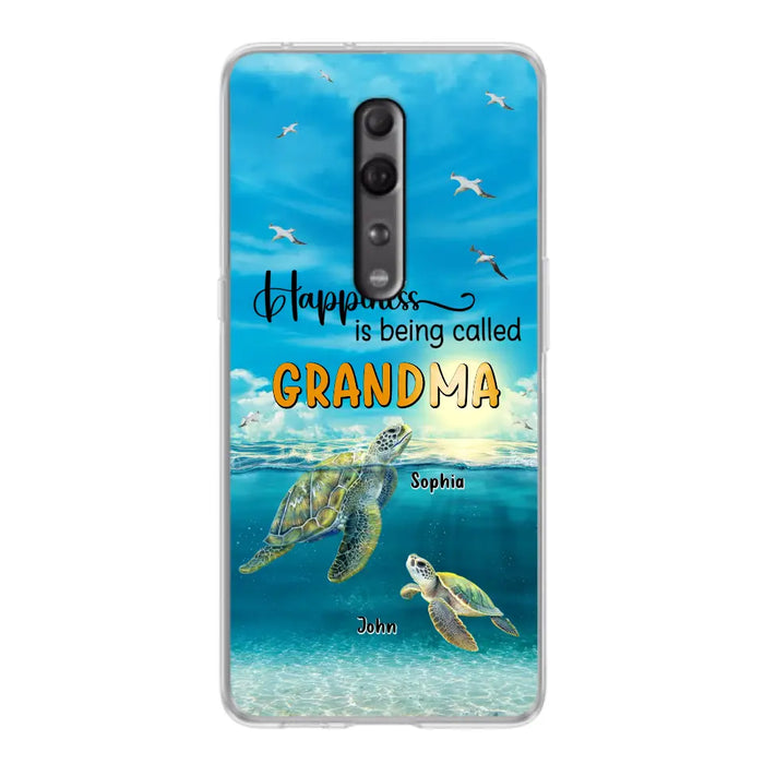 Custom Personalized Grandma Mom Turtle Phone Case - Gift Idea For Grandma - Up to 10 Kids - Happiness Is Being Called Grandma - Case For Oppo/Xiaomi/Huawei