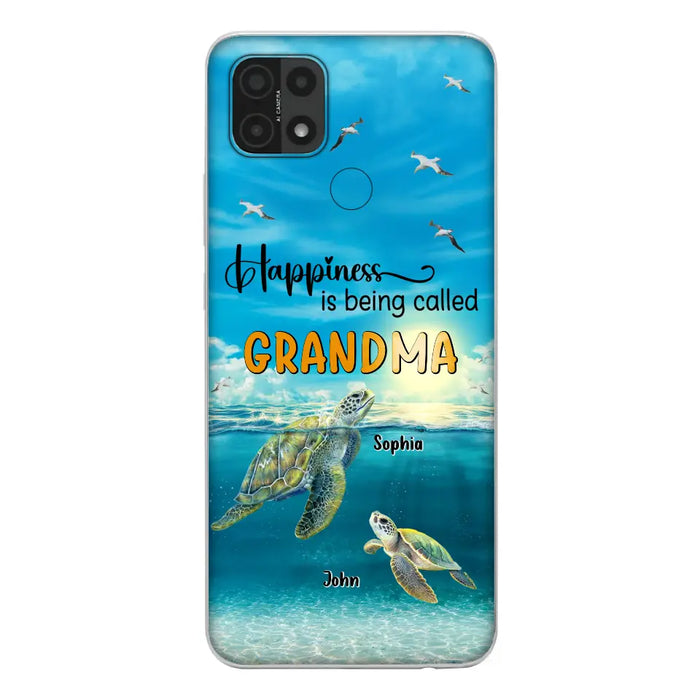 Custom Personalized Grandma Mom Turtle Phone Case - Gift Idea For Grandma - Up to 10 Kids - Happiness Is Being Called Grandma - Case For Oppo/Xiaomi/Huawei