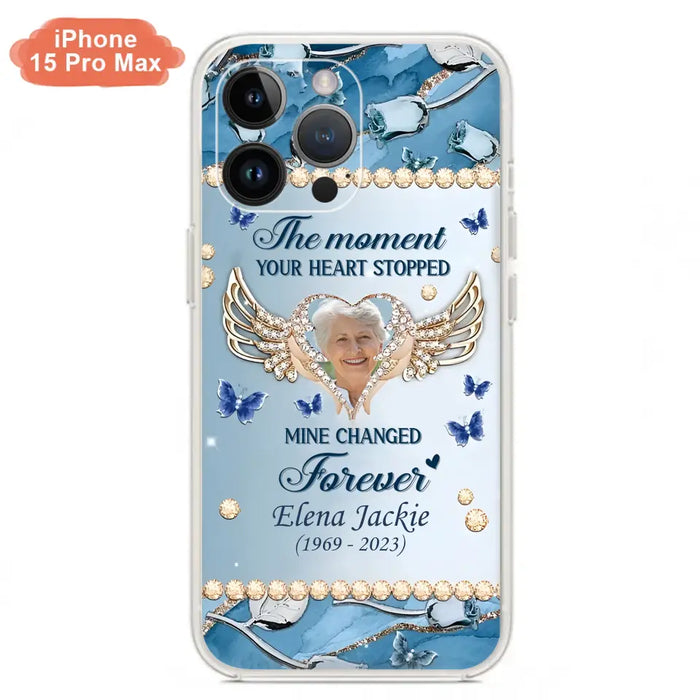 Personalized Memorial Phone Case - Memorial Gift Idea For Family - Case For iPhone/Samsung - The Moment Your Heart Stopped Mine Changed Forever