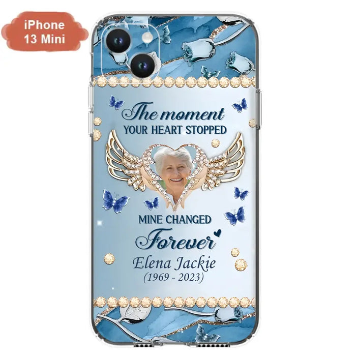 Personalized Memorial Phone Case - Memorial Gift Idea For Family - Case For iPhone/Samsung - The Moment Your Heart Stopped Mine Changed Forever