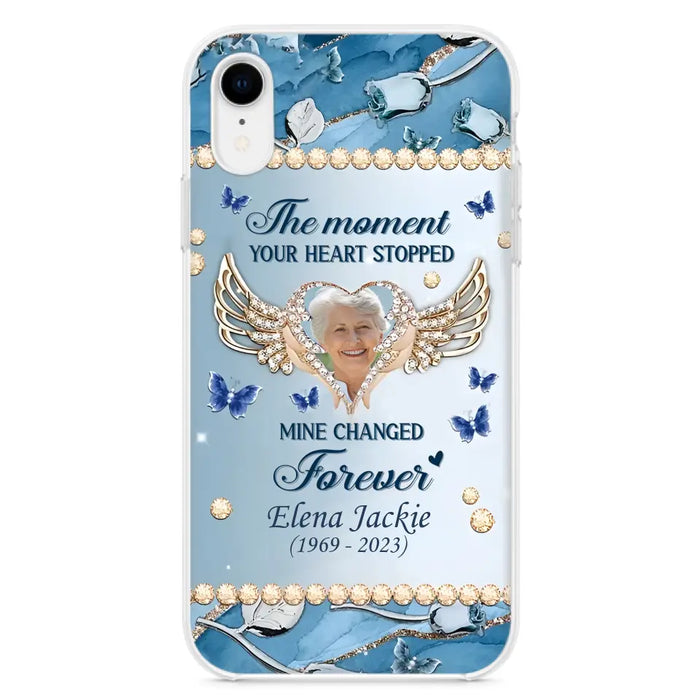 Personalized Memorial Phone Case - Memorial Gift Idea For Family - Case For iPhone/Samsung - The Moment Your Heart Stopped Mine Changed Forever