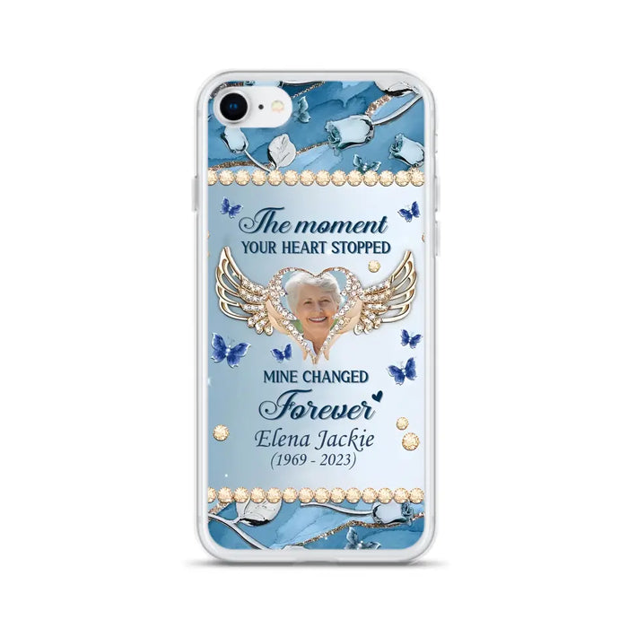 Personalized Memorial Phone Case - Memorial Gift Idea For Family - Case For iPhone/Samsung - The Moment Your Heart Stopped Mine Changed Forever