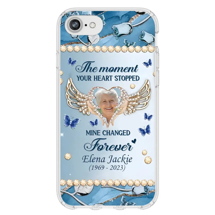 Personalized Memorial Phone Case - Memorial Gift Idea For Family - Case For iPhone/Samsung - The Moment Your Heart Stopped Mine Changed Forever