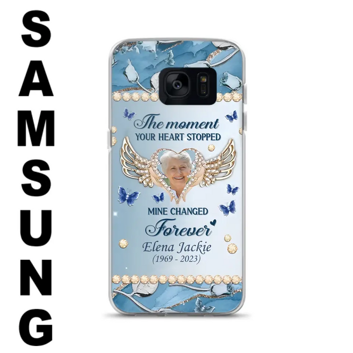 Personalized Memorial Phone Case - Memorial Gift Idea For Family - Case For iPhone/Samsung - The Moment Your Heart Stopped Mine Changed Forever