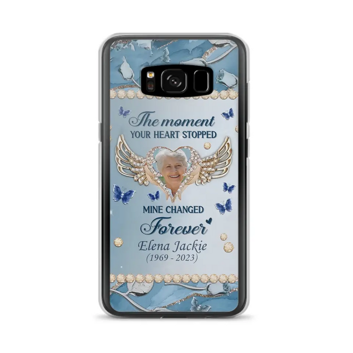 Personalized Memorial Phone Case - Memorial Gift Idea For Family - Case For iPhone/Samsung - The Moment Your Heart Stopped Mine Changed Forever