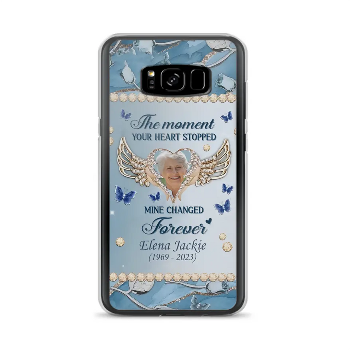 Personalized Memorial Phone Case - Memorial Gift Idea For Family - Case For iPhone/Samsung - The Moment Your Heart Stopped Mine Changed Forever