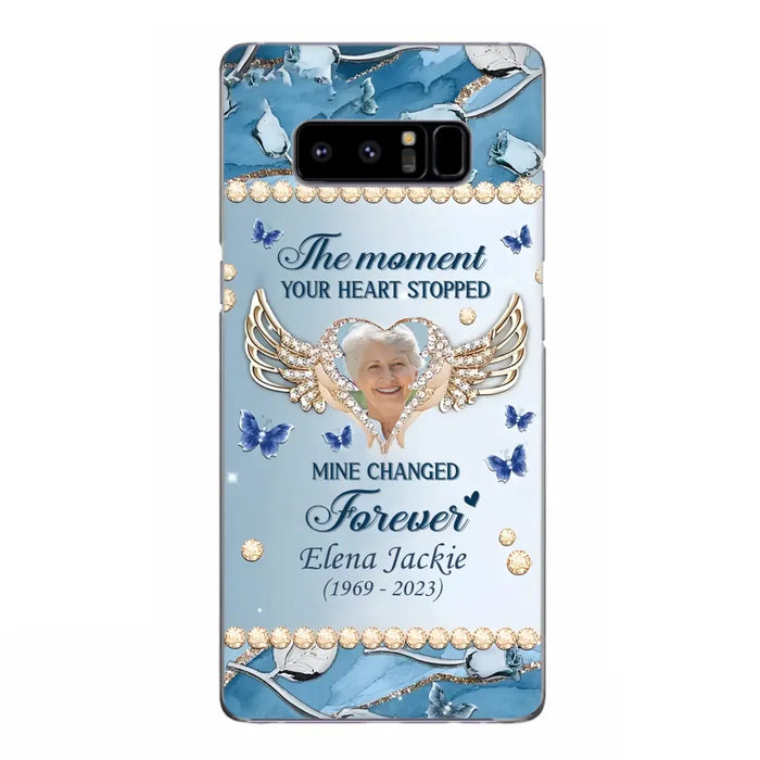 Personalized Memorial Phone Case - Memorial Gift Idea For Family - Case For iPhone/Samsung - The Moment Your Heart Stopped Mine Changed Forever