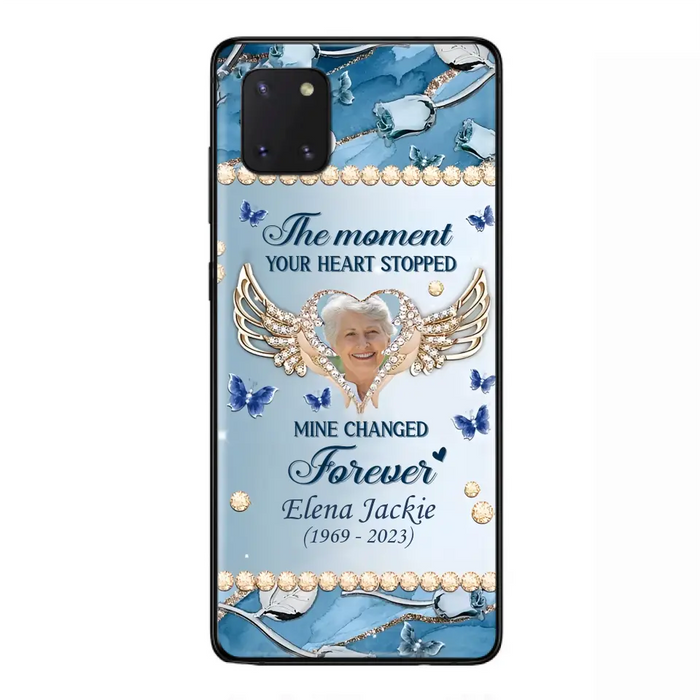 Personalized Memorial Phone Case - Memorial Gift Idea For Family - Case For iPhone/Samsung - The Moment Your Heart Stopped Mine Changed Forever