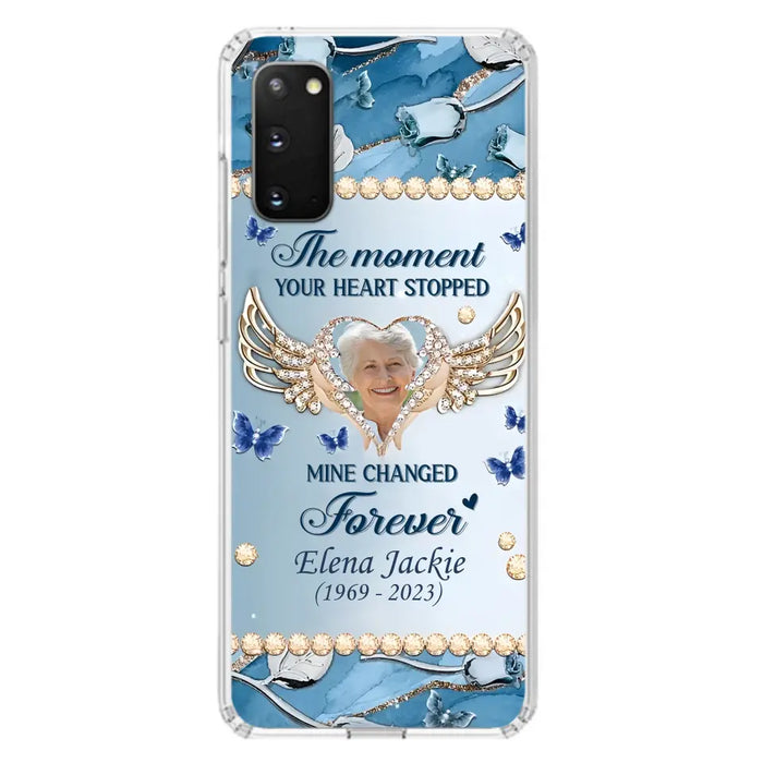 Personalized Memorial Phone Case - Memorial Gift Idea For Family - Case For iPhone/Samsung - The Moment Your Heart Stopped Mine Changed Forever