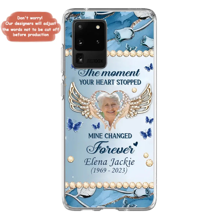 Personalized Memorial Phone Case - Memorial Gift Idea For Family - Case For iPhone/Samsung - The Moment Your Heart Stopped Mine Changed Forever