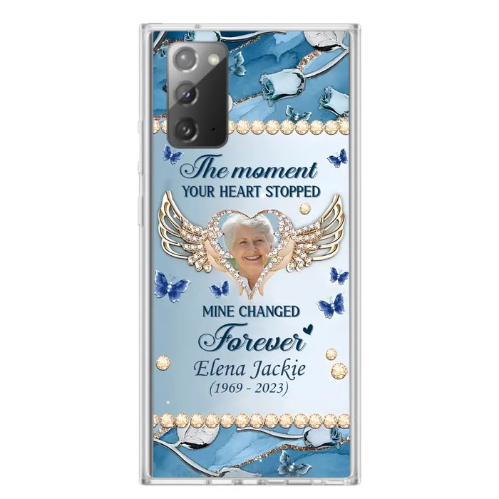 Personalized Memorial Phone Case - Memorial Gift Idea For Family - Case For iPhone/Samsung - The Moment Your Heart Stopped Mine Changed Forever