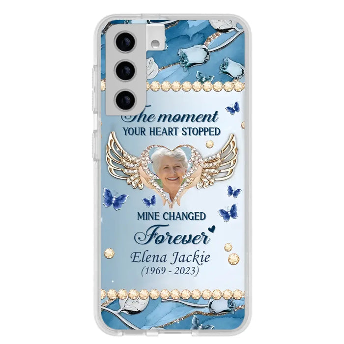 Personalized Memorial Phone Case - Memorial Gift Idea For Family - Case For iPhone/Samsung - The Moment Your Heart Stopped Mine Changed Forever