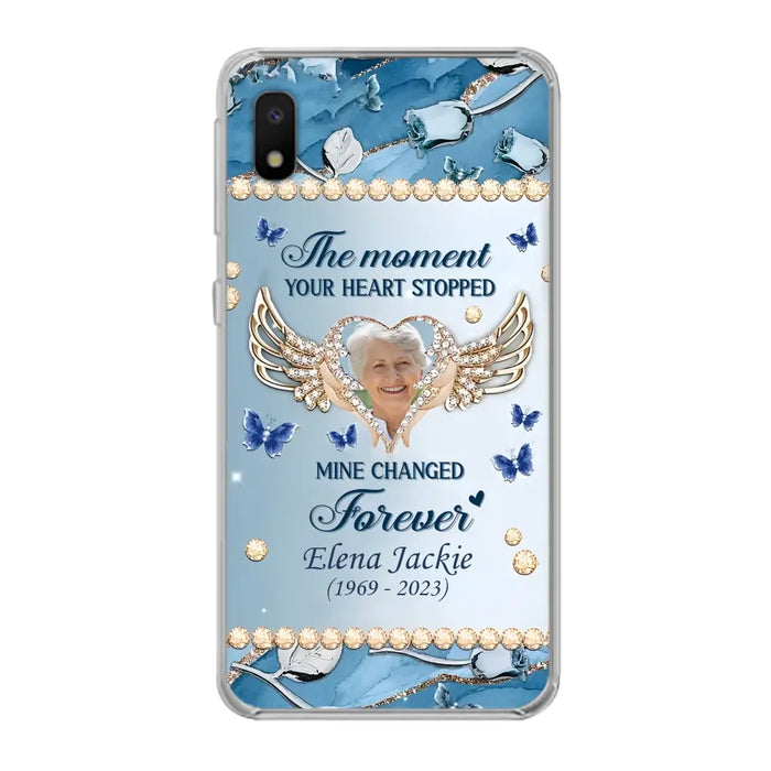 Personalized Memorial Phone Case - Memorial Gift Idea For Family - Case For iPhone/Samsung - The Moment Your Heart Stopped Mine Changed Forever