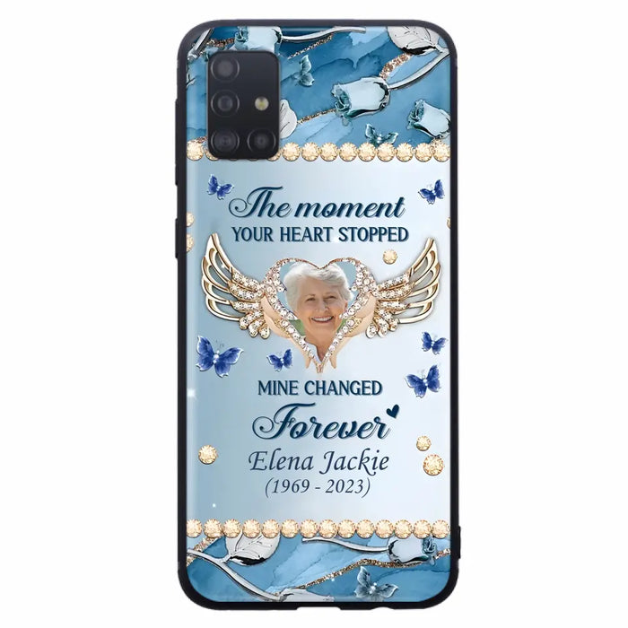 Personalized Memorial Phone Case - Memorial Gift Idea For Family - Case For iPhone/Samsung - The Moment Your Heart Stopped Mine Changed Forever