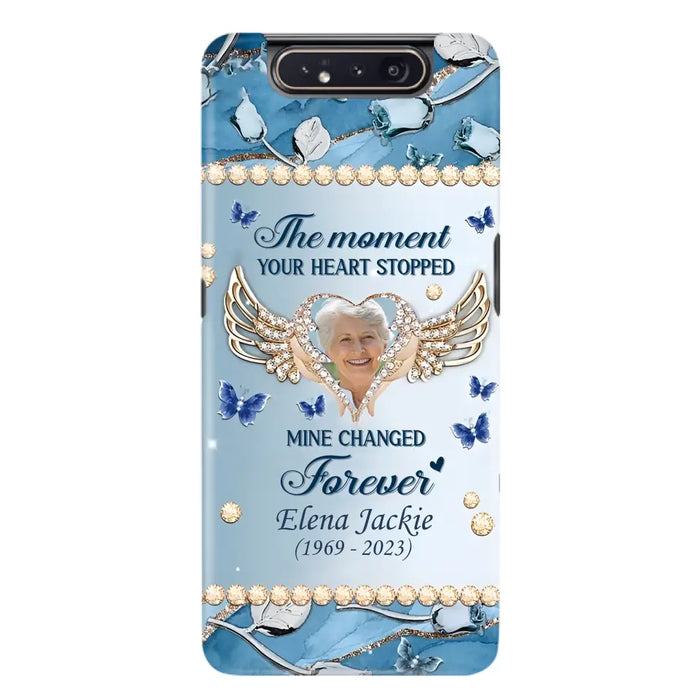 Personalized Memorial Phone Case - Memorial Gift Idea For Family - Case For iPhone/Samsung - The Moment Your Heart Stopped Mine Changed Forever