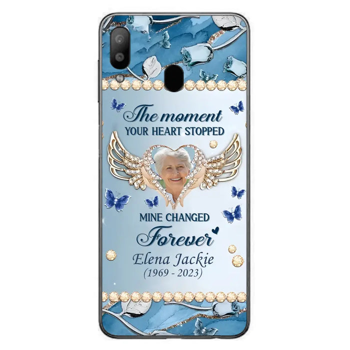 Personalized Memorial Phone Case - Memorial Gift Idea For Family - Case For iPhone/Samsung - The Moment Your Heart Stopped Mine Changed Forever