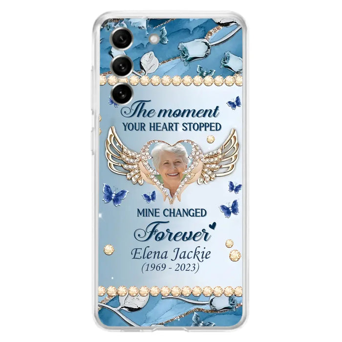 Personalized Memorial Phone Case - Memorial Gift Idea For Family - Case For iPhone/Samsung - The Moment Your Heart Stopped Mine Changed Forever