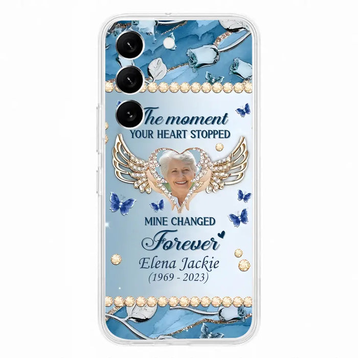 Personalized Memorial Phone Case - Memorial Gift Idea For Family - Case For iPhone/Samsung - The Moment Your Heart Stopped Mine Changed Forever