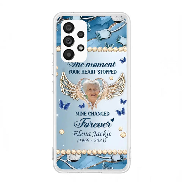 Personalized Memorial Phone Case - Memorial Gift Idea For Family - Case For iPhone/Samsung - The Moment Your Heart Stopped Mine Changed Forever