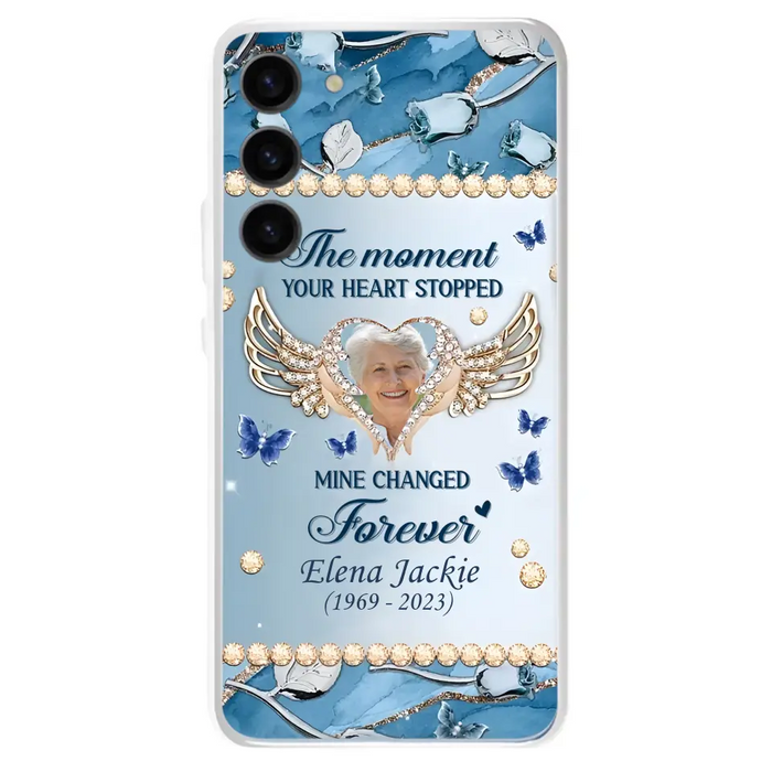 Personalized Memorial Phone Case - Memorial Gift Idea For Family - Case For iPhone/Samsung - The Moment Your Heart Stopped Mine Changed Forever