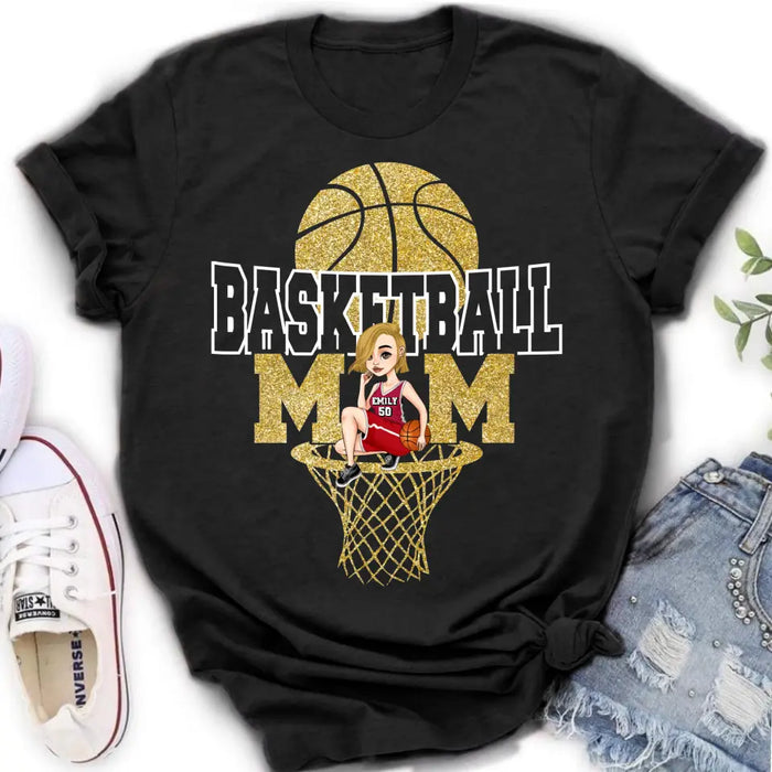 Custom Personalized Basketball Mom Shirt/ Hoodie - Gift Idea For Mom/ Basketball Lover