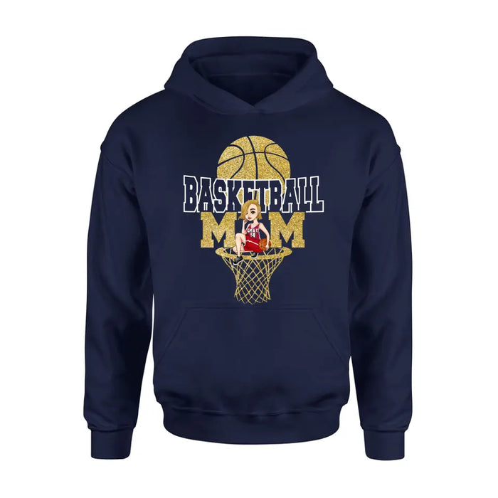 Custom Personalized Basketball Mom Shirt/ Hoodie - Gift Idea For Mom/ Basketball Lover