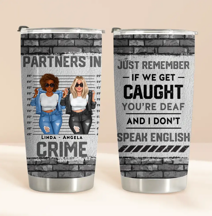 Custom Personalized Besties Tumbler - Gift Idea For Friends/ Sisters - Partners In Crime