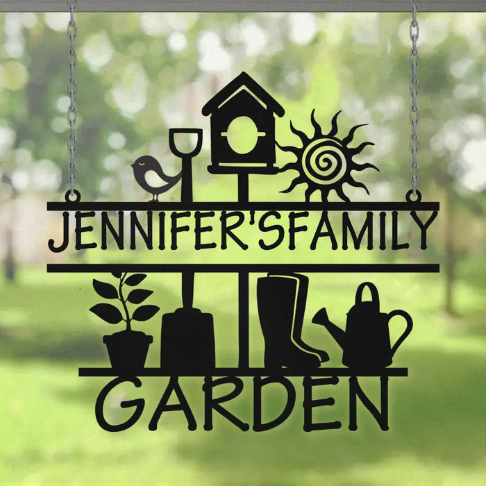 Custom Personalized Garden Metal Sign - Gift Idea For Family/ Garden Lover/ Garden's Decoration