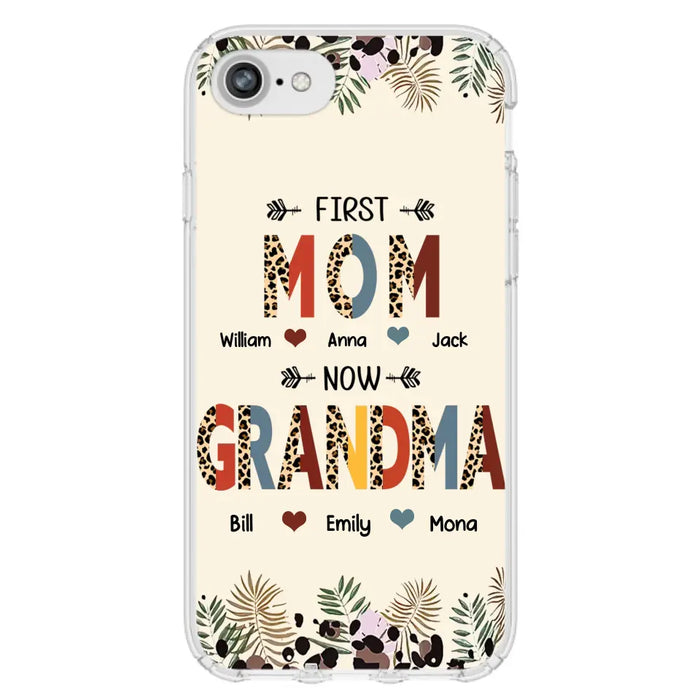 Custom Personalized Grandma Phone Case - Gift Idea For Grandma/Mom/ Mother's Day - Up to 6 Kids And 12 Grandkids - First Mom Now Grandma - Case For iPhone And Samsung