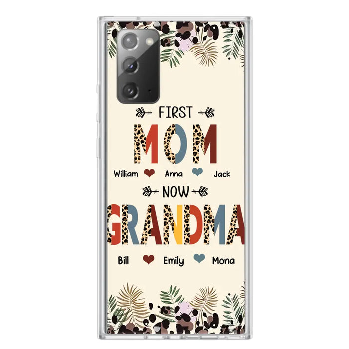 Custom Personalized Grandma Phone Case - Gift Idea For Grandma/Mom/ Mother's Day - Up to 6 Kids And 12 Grandkids - First Mom Now Grandma - Case For iPhone And Samsung