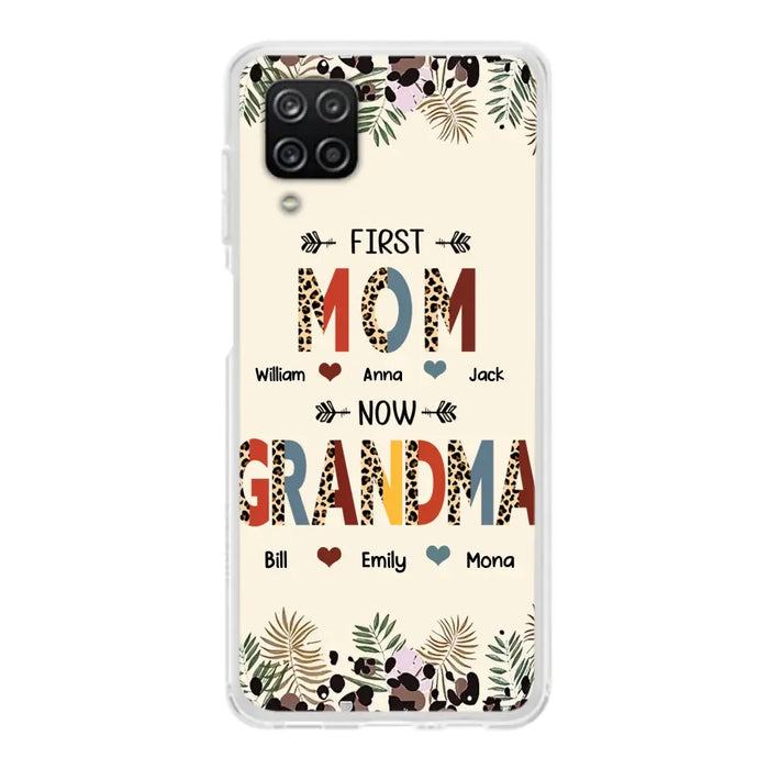 Custom Personalized Grandma Phone Case - Gift Idea For Grandma/Mom/ Mother's Day - Up to 6 Kids And 12 Grandkids - First Mom Now Grandma - Case For iPhone And Samsung