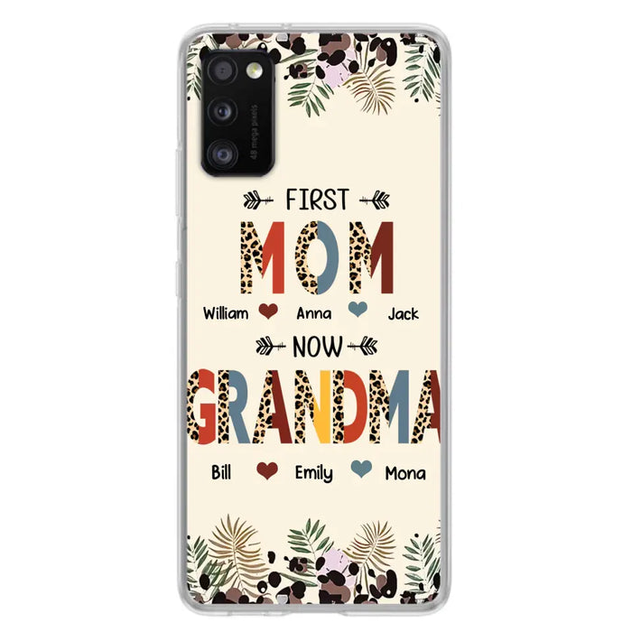 Custom Personalized Grandma Phone Case - Gift Idea For Grandma/Mom/ Mother's Day - Up to 6 Kids And 12 Grandkids - First Mom Now Grandma - Case For iPhone And Samsung