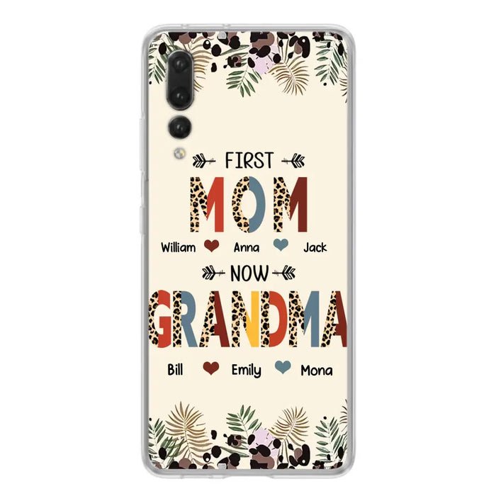 Custom Personalized Grandma Phone Case - Gift Idea For Grandma/Mom/ Mother's Day - Up to 6 Kids And 12 Grandkids - First Mom Now Grandma - Case For Oppo/Xiaomi/Huawei