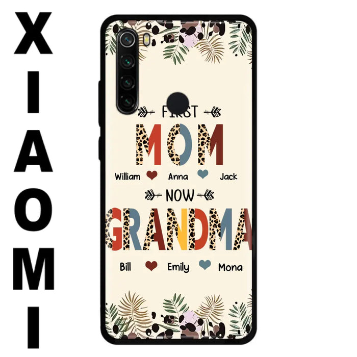 Custom Personalized Grandma Phone Case - Gift Idea For Grandma/Mom/ Mother's Day - Up to 6 Kids And 12 Grandkids - First Mom Now Grandma - Case For Oppo/Xiaomi/Huawei