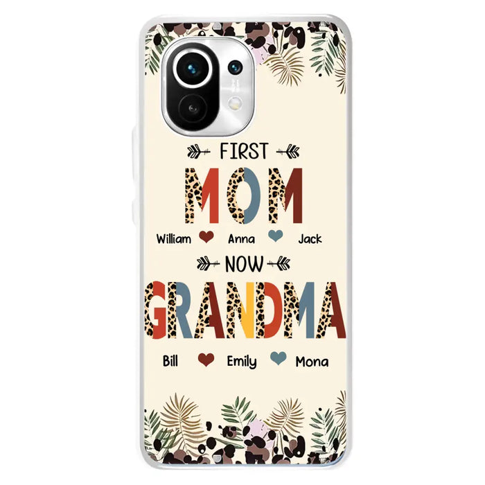 Custom Personalized Grandma Phone Case - Gift Idea For Grandma/Mom/ Mother's Day - Up to 6 Kids And 12 Grandkids - First Mom Now Grandma - Case For Oppo/Xiaomi/Huawei