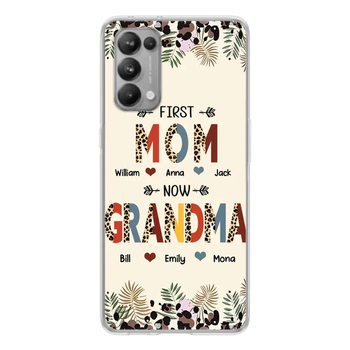 Custom Personalized Grandma Phone Case - Gift Idea For Grandma/Mom/ Mother's Day - Up to 6 Kids And 12 Grandkids - First Mom Now Grandma - Case For Oppo/Xiaomi/Huawei