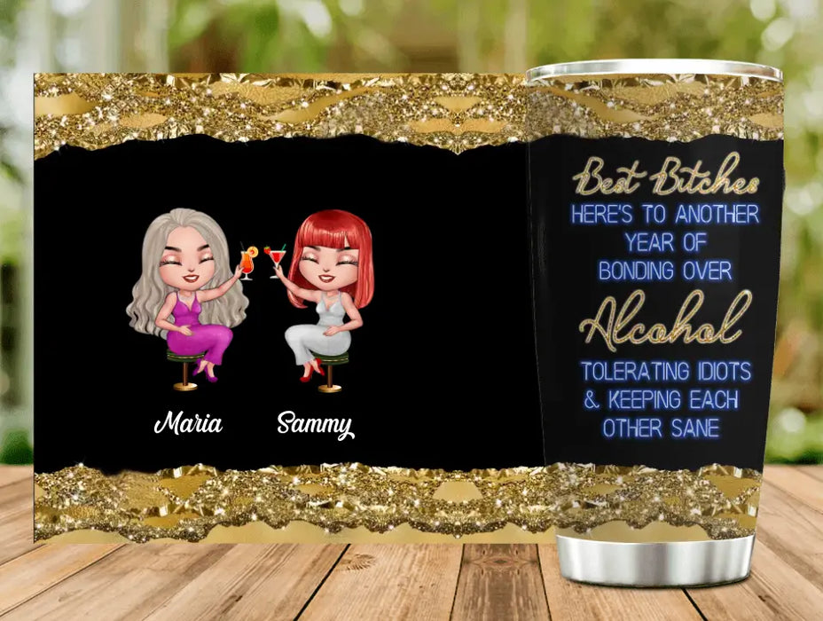 Custom Personalized Besties Tumbler - Gift Idea For Friends/Sisters/Besties - Best Bitches