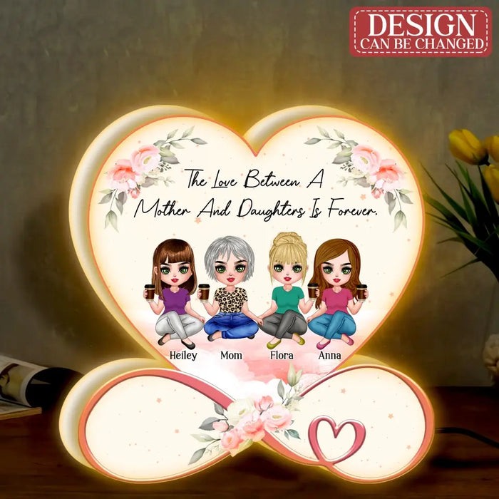 Custom Personalized Mother And Daughters Light Box - Mom With Upto 5 Daughters - Gift Idea For Mother's Day - Mother And Daughters Forever Linked Together