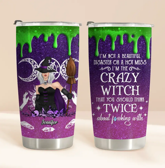 Custom Personalized Witch Tumbler - Gift Idea For Halloween/Witch Lovers - You Should Think Twice About Fucking With