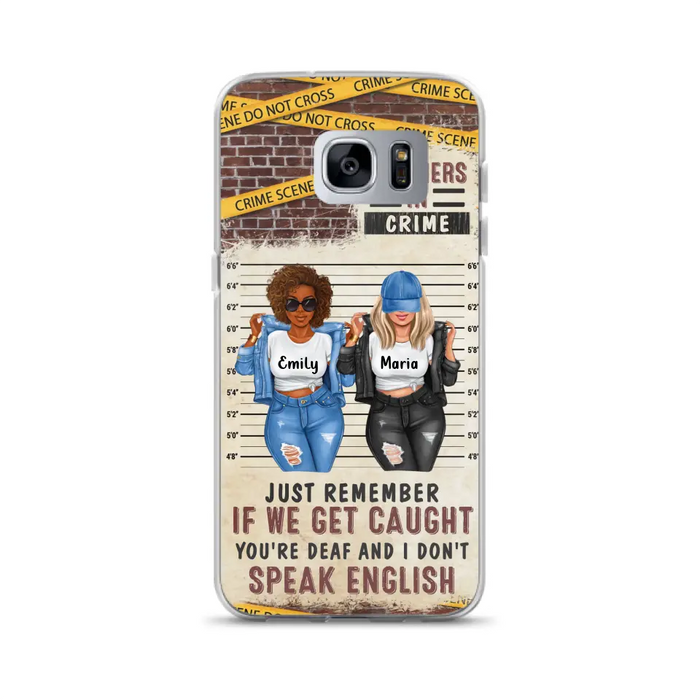 Custom Personalized Bestie Phone Case - Gift Idea For Bestie/ Sister - Upto 3 Girls - Partners In Crime - Case For iPhone And Samsung